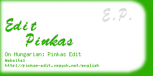 edit pinkas business card